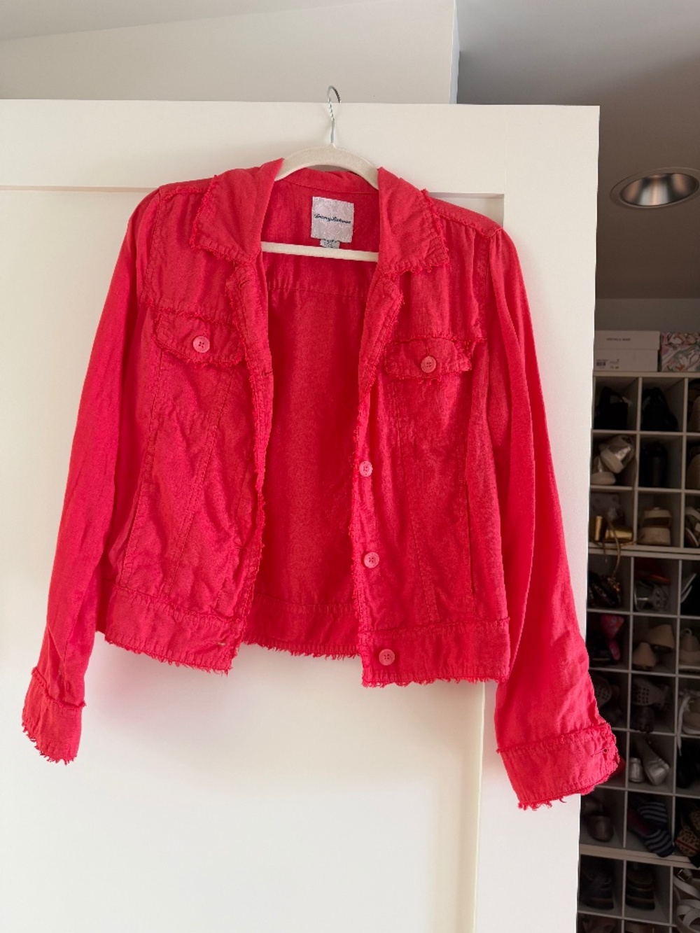 Tommy Bahama Fringed Linen Jacket